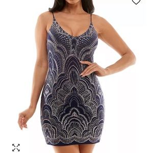 Jump Glitter-Print Bodycon Dress